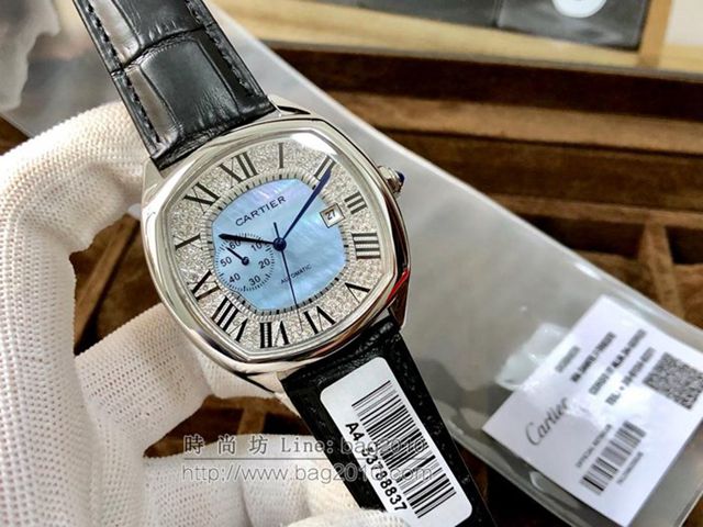 CARTIER手錶 2018最時尚單品 卡地亞經典系列 頂級奢華風格真鑽鑲嵌 卡地亞男士腕表  hds1017